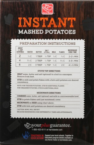 Harris Teeter™ Instant Mashed Potatoes Perspective: back