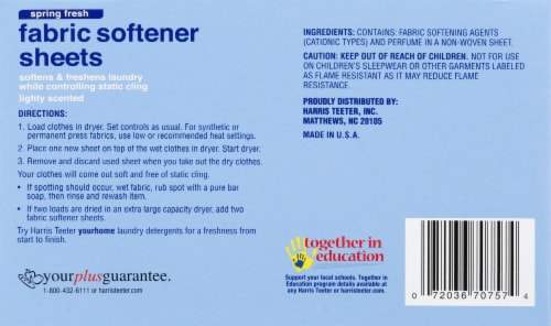 Harris Teeter Your Home Spring Fresh Scent Fabric Softener Perspective: back
