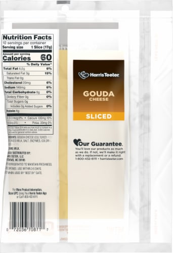 Harris Teeter Sliced Gouda Cheese Perspective: back