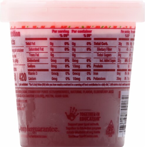 HT Traders™ Dairy Free Strawberry Sorbet Perspective: back