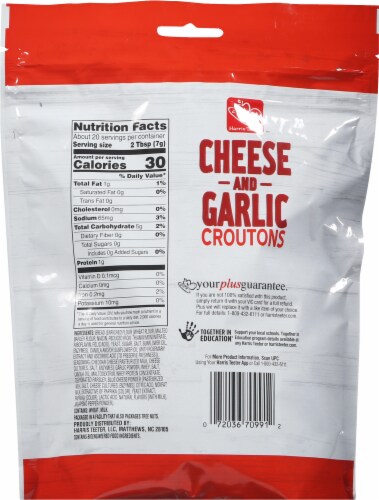 Harris Teeter Cheese and Garlic Croûtons Perspective: back
