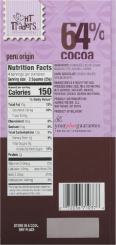 HT Traders™ Peru Origin Belgian Dark Chocolate Perspective: back