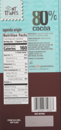 HT Traders™ Uganda Origin Belgian Dark Chocolate Perspective: back