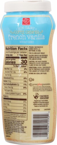 Harris Teeter™ Sugar Free Non-Dairy French Vanilla Coffee Creamer Perspective: back