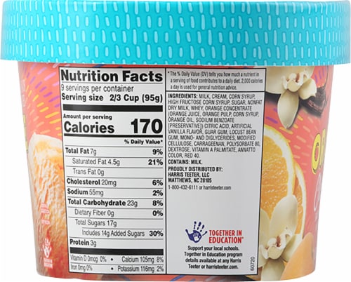 Harris Teeter™ Orange Cream Sherbet Ice Cream Perspective: back