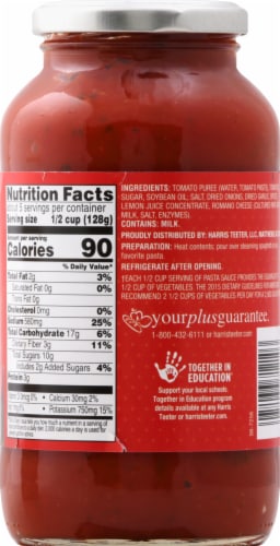 Harris Teeter™ Homestyle Tomato Basil Pasta Sauce Perspective: back