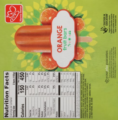 Harris Teeter™ Orange Fruit Bars Perspective: back