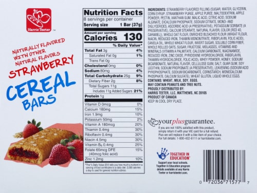Harris Teeter Strawberry Breakfast Bars Perspective: back