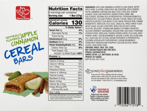 Harris Teeter® Apple Cinnamon Cereal Bars Perspective: back