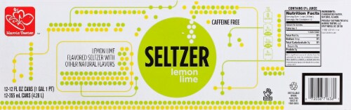 Harris Teeter™ Lemon Lime Flavored Seltzer Water Cans Perspective: back