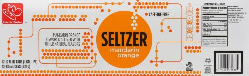 Harris Teeter™ Mandarin Orange Flavored Seltzer Water Cans Perspective: back