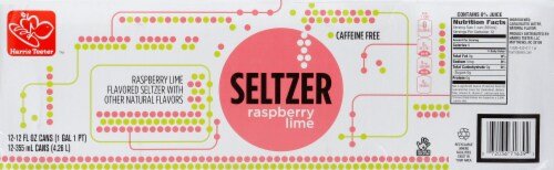 Harris Teetrer™ Raspberry Lime Flavored Seltzer Water Cans Perspective: back
