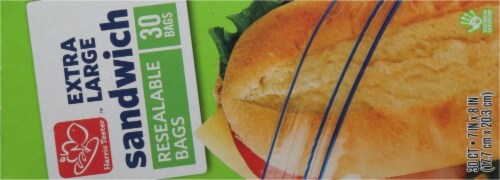 Harris Teeter™ Extra Large Resealable Sandwich Bags Perspective: back