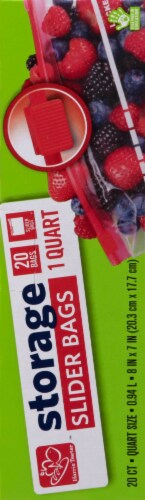 Harris Teeter™ Quart Slider Closure Food Storage Bags Perspective: back