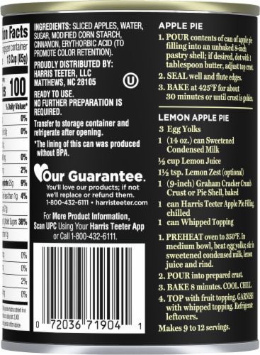 Harris Teeter™ Apple Pie Filling Perspective: back
