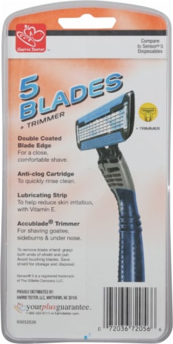 Harris Teeter™ Men's Five Blade Disposable Razors With Trimmer Perspective: back