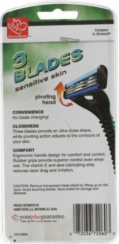 Harris Teeter™ Men's Three Blade Disposable Razors For Sensitive Skin Perspective: back