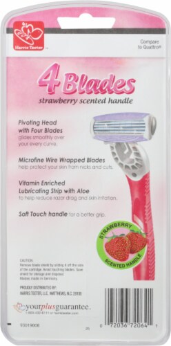 Harris Teeter™ 4 Blades Strawberry Scented Disposable Razors Perspective: back