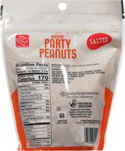 Harris Teeter Roasted & Salted Peanuts Perspective: back