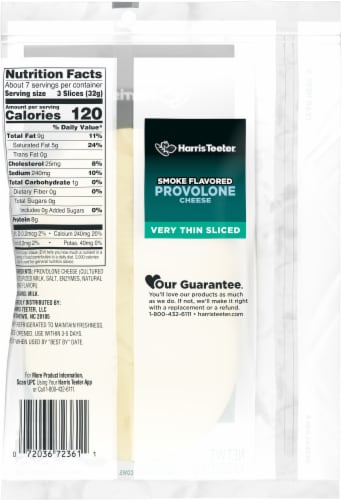 Harris Teeter® Very Thin Sliced Smoked Provolone Cheese Perspective: back