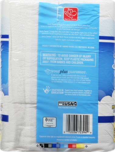 Harris Teeter™ Ultra Soft Two Ply Mega Roll Bath Tissue Perspective: back