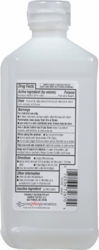 Harris Teeter™ First Aid Antiseptic Isopropyl Rubbing Alcohol Perspective: back