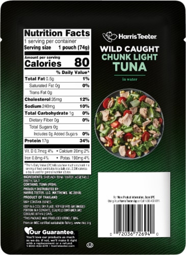 Harris Teeter™ Chunk Light Tuna Pouch Perspective: back