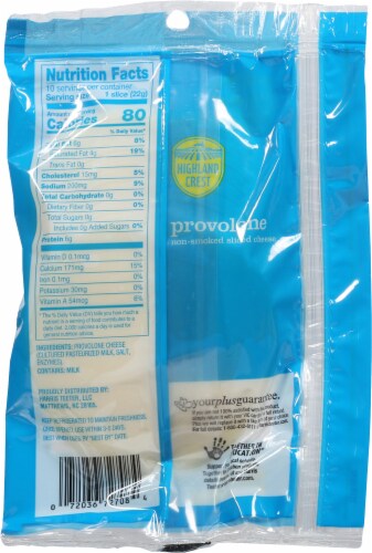 Highland Crest Sliced Provolone Cheese - 8 Ounces Perspective: back