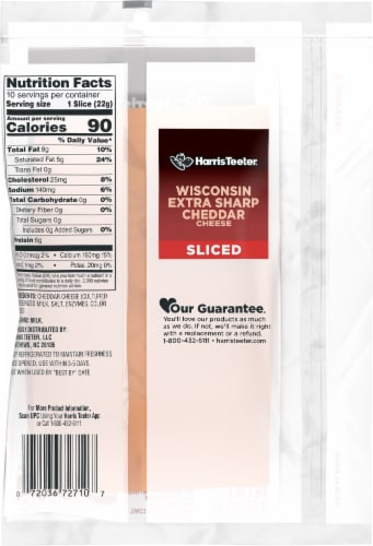 Harris Teeter™ Wisconsin Extra Sharp Cheddar Sliced Cheese Perspective: back
