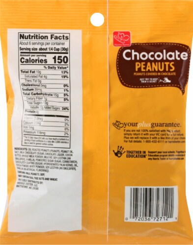 Harris Teeter™ Chocolate Covered Peanuts Perspective: back