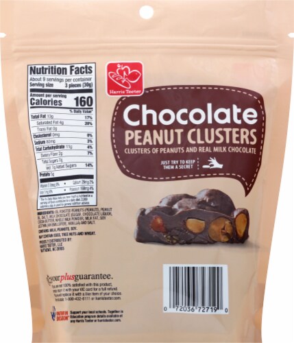 Harris Teeter™ Chocolate Peanut Clusters Perspective: back