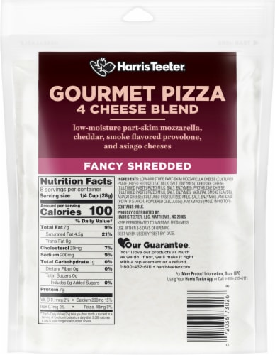 Harris Teeter™ Gourmet Pizza 4 Cheese Blend Shredded Cheese Perspective: back