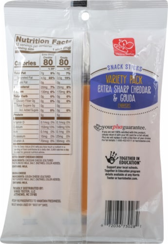Harris Teeter™ Extra Sharp Cheddar and Gouda Cheese Snacks Perspective: back