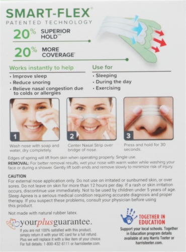 Harris Teeter™ Drug Free Clear Extra Strength Nasal Strips Perspective: back