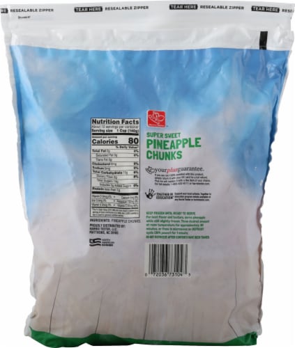 Harris Teeter™ Super Sweet Pineapple Chunks Perspective: back