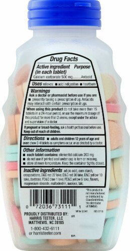 Harris Teeter™ Regular Strength Assorted Fruit Antacid Perspective: back