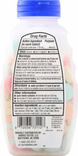 Harris Teeter™ Extra Strength Assorted Fruit Antacid Perspective: back