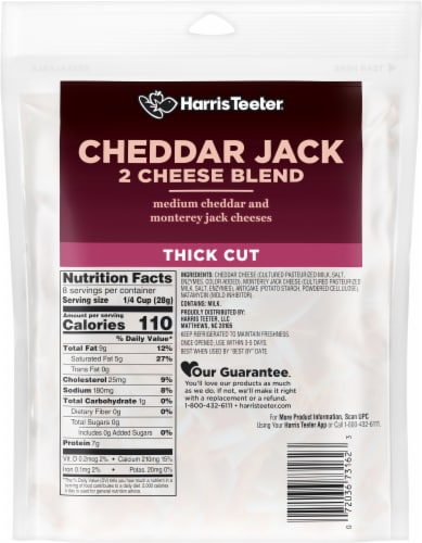 Harris Teeter™ Thick Cut 2 Cheese Blend Cheddar Jack Perspective: back