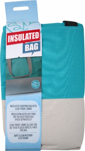 Harris Teeter™ Insulated Reusable Bag - Teal Perspective: back