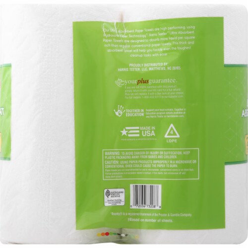HT Tradersâ„¢ Ultra Absorbent Two-Ply Multi-Size Sheets Paper Towels Perspective: back