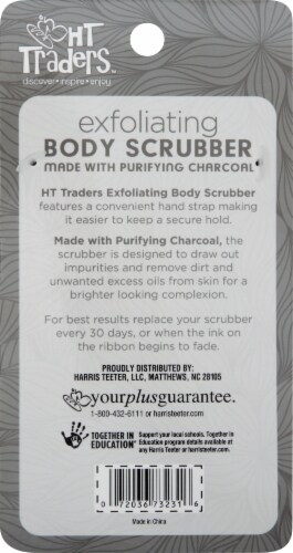 HT Traders™ Purifying Charcoal Exfoliating Body Scrubber Perspective: back