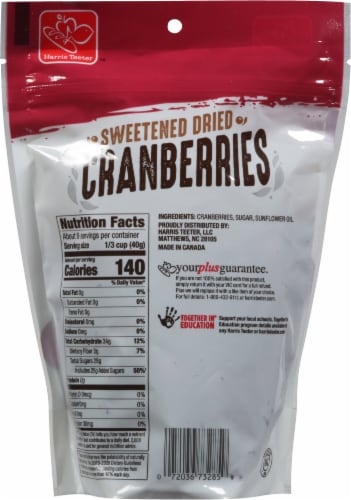 Harris Teeter™ Sweetened Dried Cranberries Perspective: back