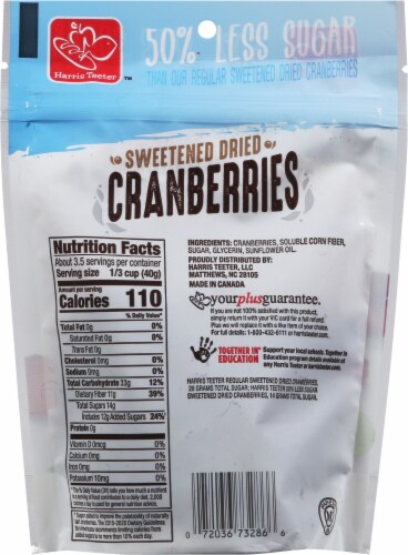 Harris Teeter™ Sweetened Dried Cranberries Perspective: back