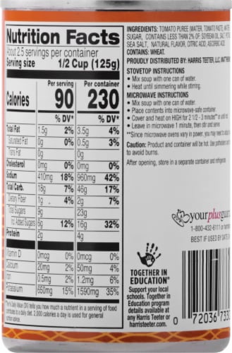 Harris Teeter™ Tomato Condensed Soup Perspective: back