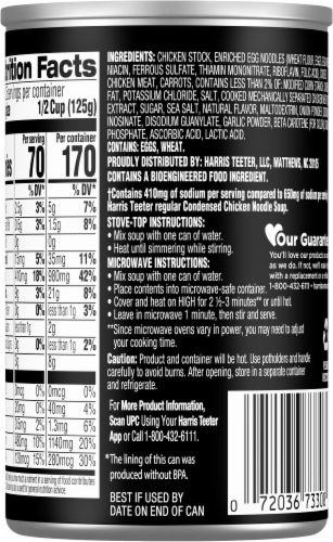 Harris Teeter™ Reduced Sodium Chicken Noodle Condensed Soup Perspective: back