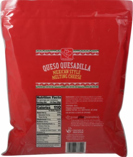 Harris Teeter™ Queso Quesadilla Mexican Style Melting Cheese Perspective: back
