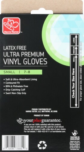Harris Teeter™ Latex Free Ultra Premium Small Vinyl Gloves Perspective: back
