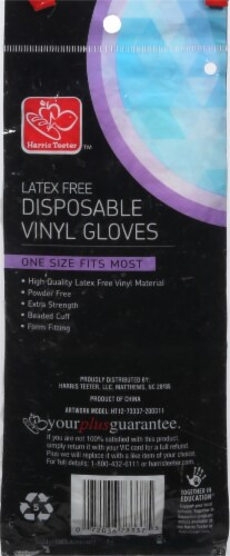 Harris Teeter™ Latex Free Disposable Vinyl Gloves Perspective: back
