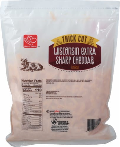 Harris Teeter™ Thick Cut Wisconsin Extra Sharp Cheddar Shredded Cheese Perspective: back