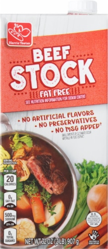Harris Teeter Fat Free Beef Stock Perspective: back